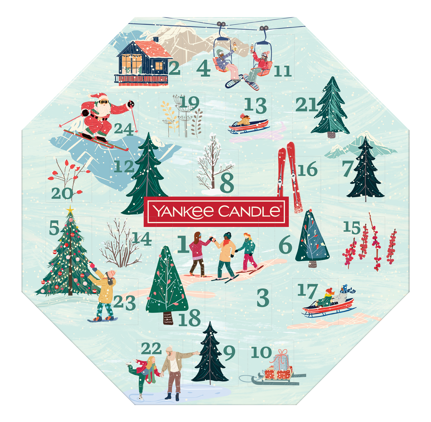 Après Ski Advent Calender Wreath