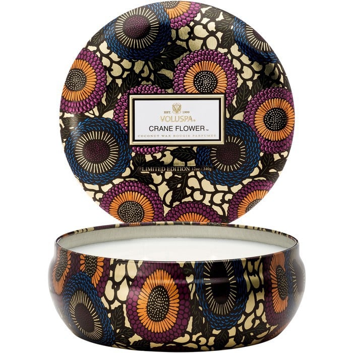 Crane Flower 3 wick - Decorative Tin