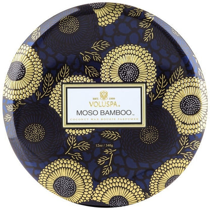 Moso Bamboo 3 wick - Decorative Tin