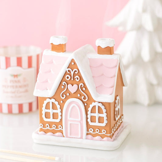 Pink Gingerbread House Wierookkegel Brander