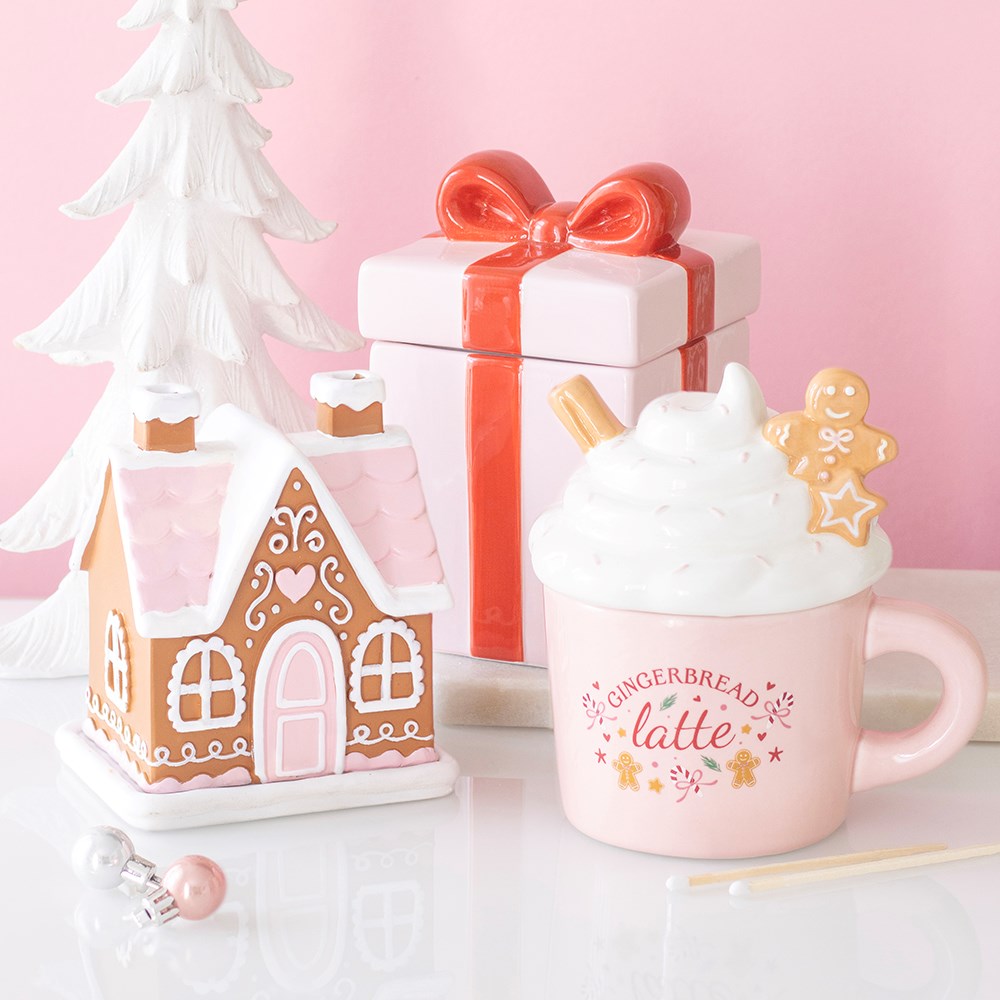 Pink Gingerbread House Wierookkegel Brander