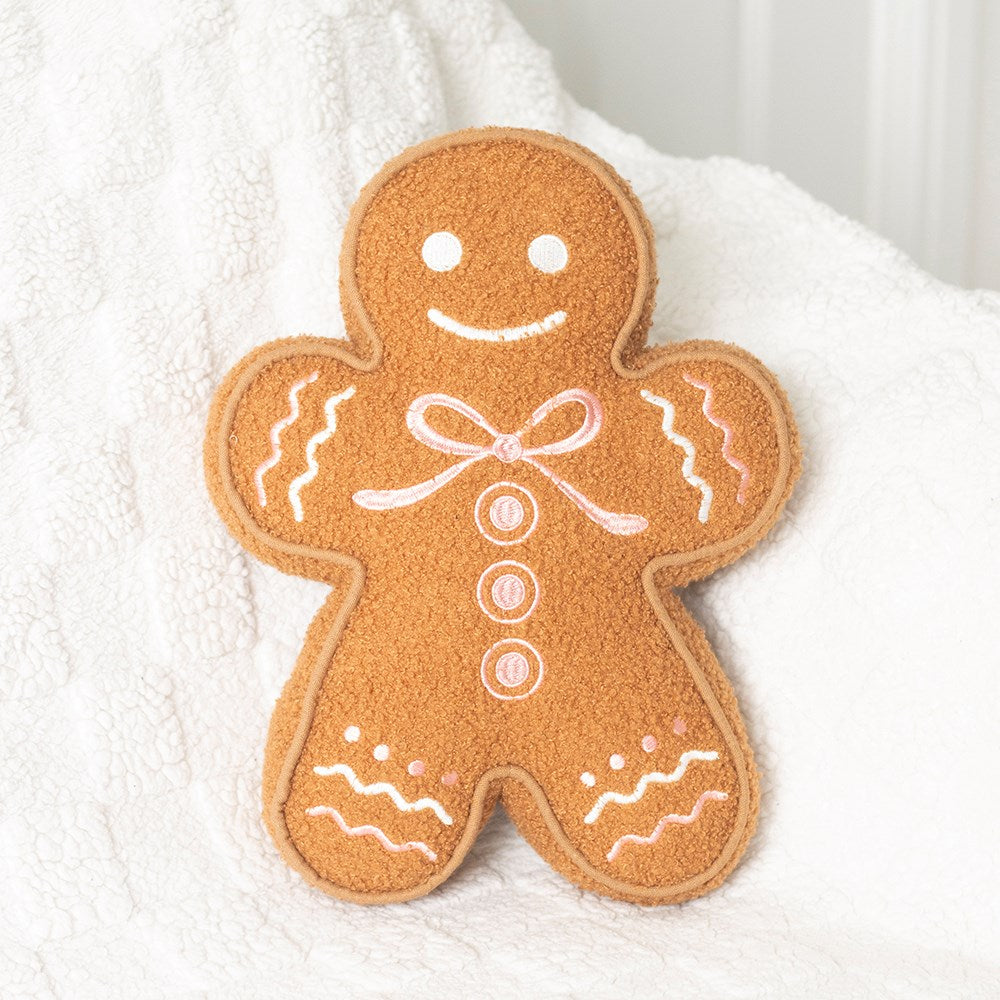 Sugarplum Bakery Gingerbread Man Boucle Kussen