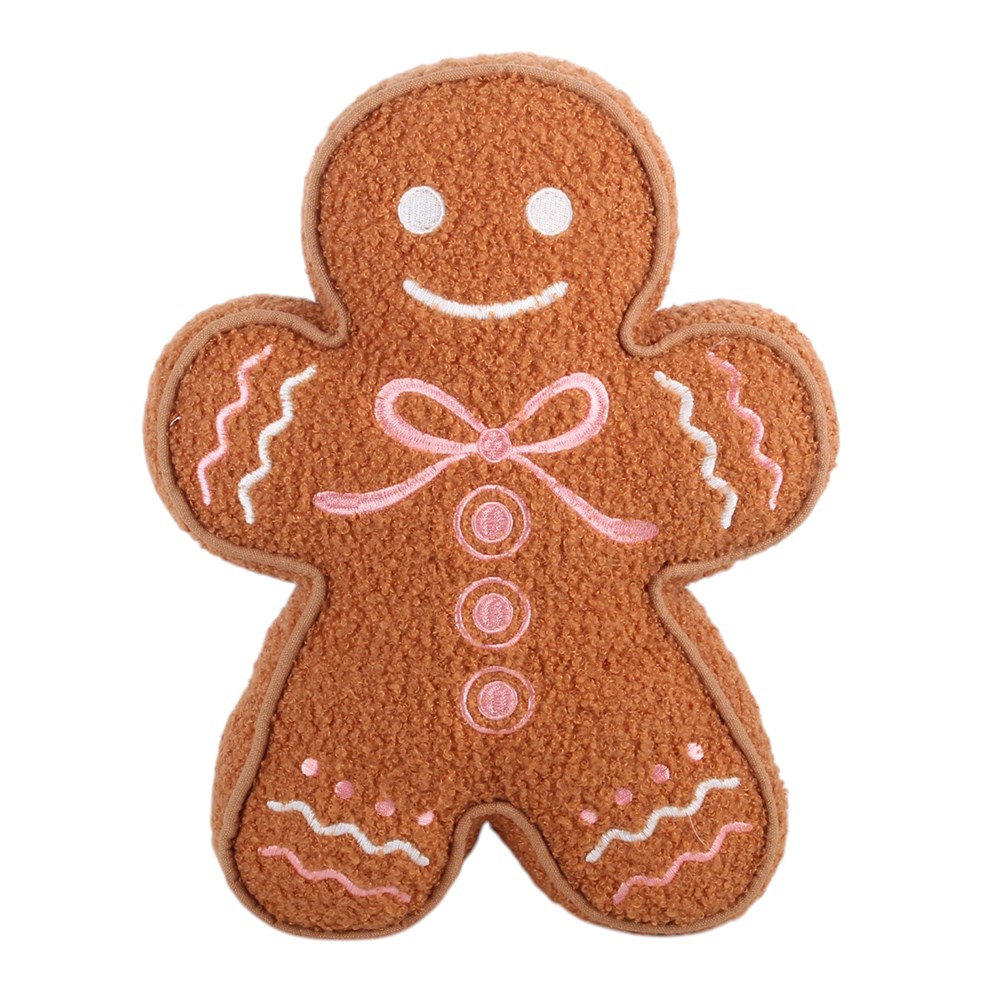 Sugarplum Bakery Gingerbread Man Boucle Kussen