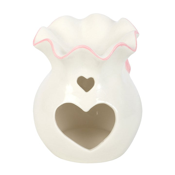 White and Pink Bow Wax & Oil Burner