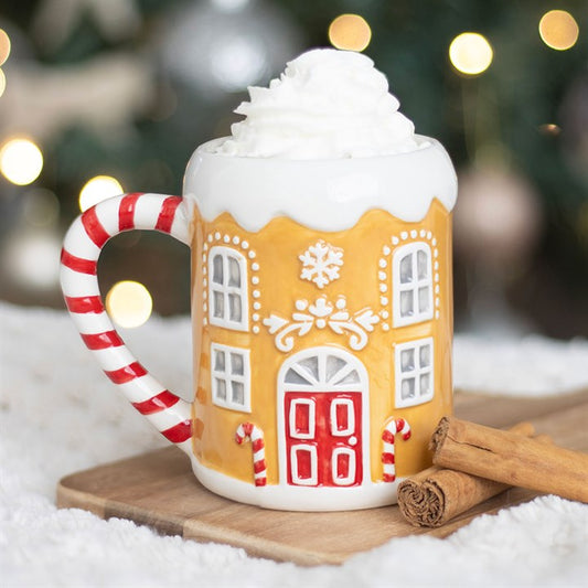 Candy Cane Gingerbread House Tasse