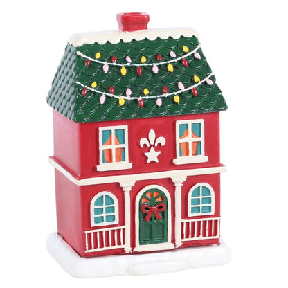 Red Christmas House Wierookkegel Brander