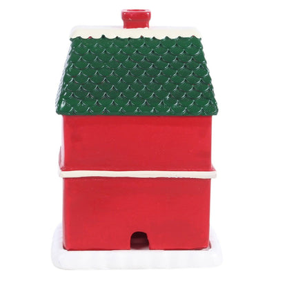 Red Christmas House Wierookkegel Brander